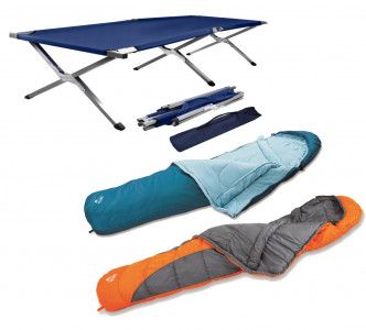 Sleeping bags and folding beds