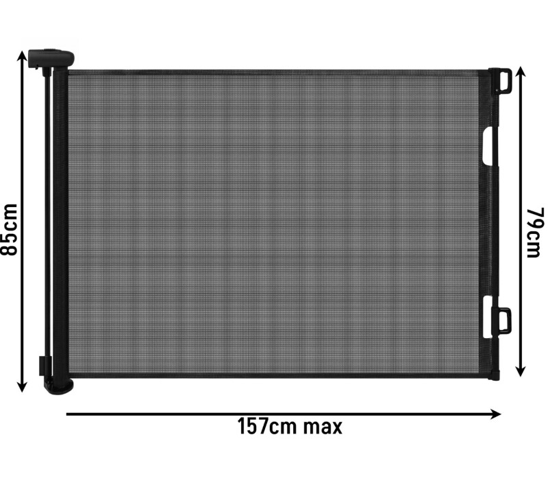 Security gate black 13-160cm