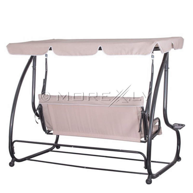 Garden swing 200х120 cm, 3-seat, beige