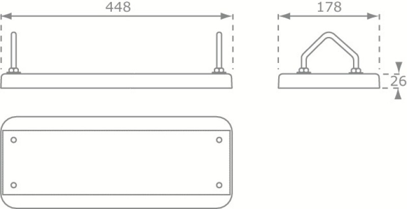 Kiige iste alumiiniumist vahetükiga KBT 45x18cm