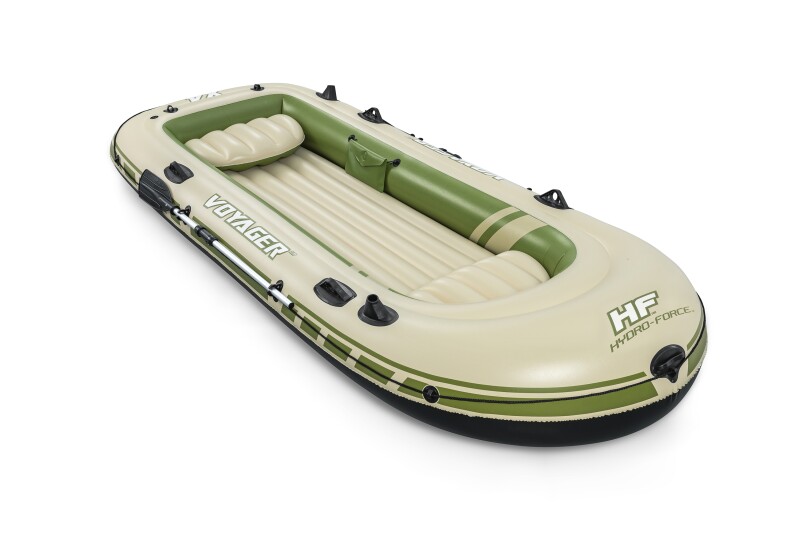 4-vietė pripučiama valtis kietu dugnu Bestway Voyager X4 Raft, 350х145x49 cm, 65156