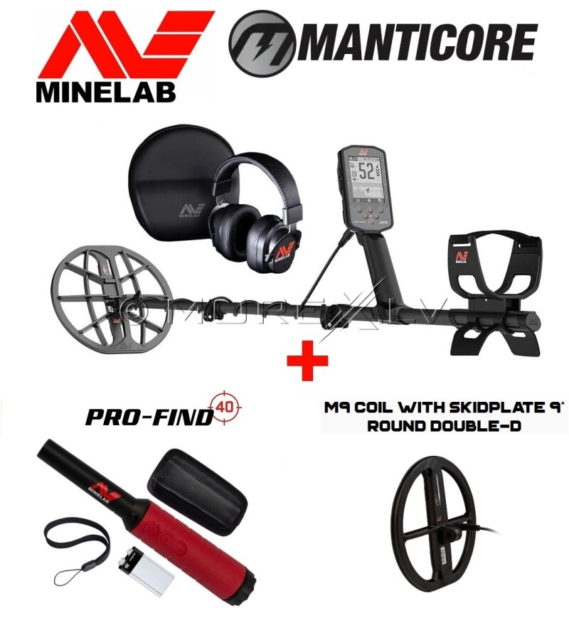 Metāla detektors Minelab Manticore + 2 DĀVANAS: Spole 9″ M9 Double + PRO-FIND 40 Metāla detektors Minelab Manticore + 2 DĀVANAS: Spole 9″ M9 Double + PRO-FIND 40