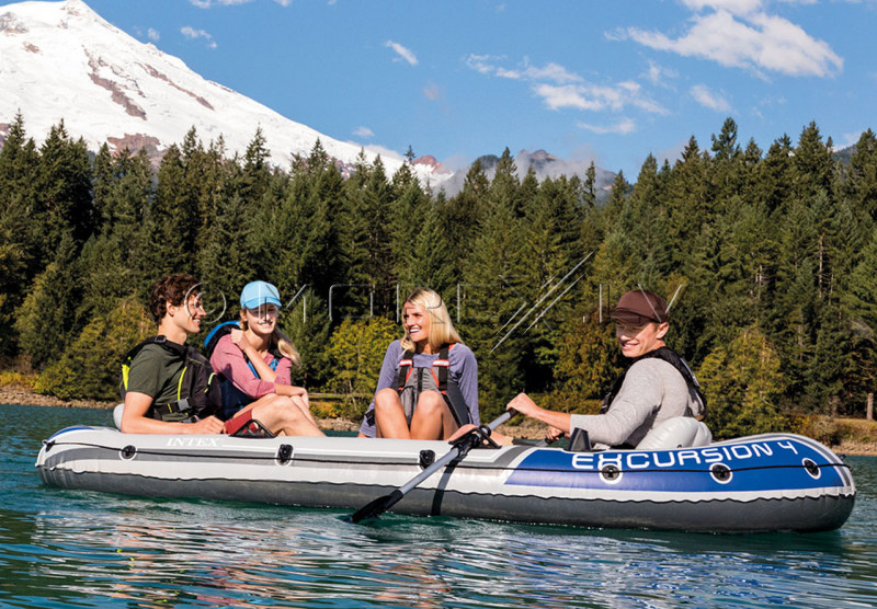 Piepūšamā laiva Intex EXCURSION 4 BOAT SET, 315x165x43 (68324)