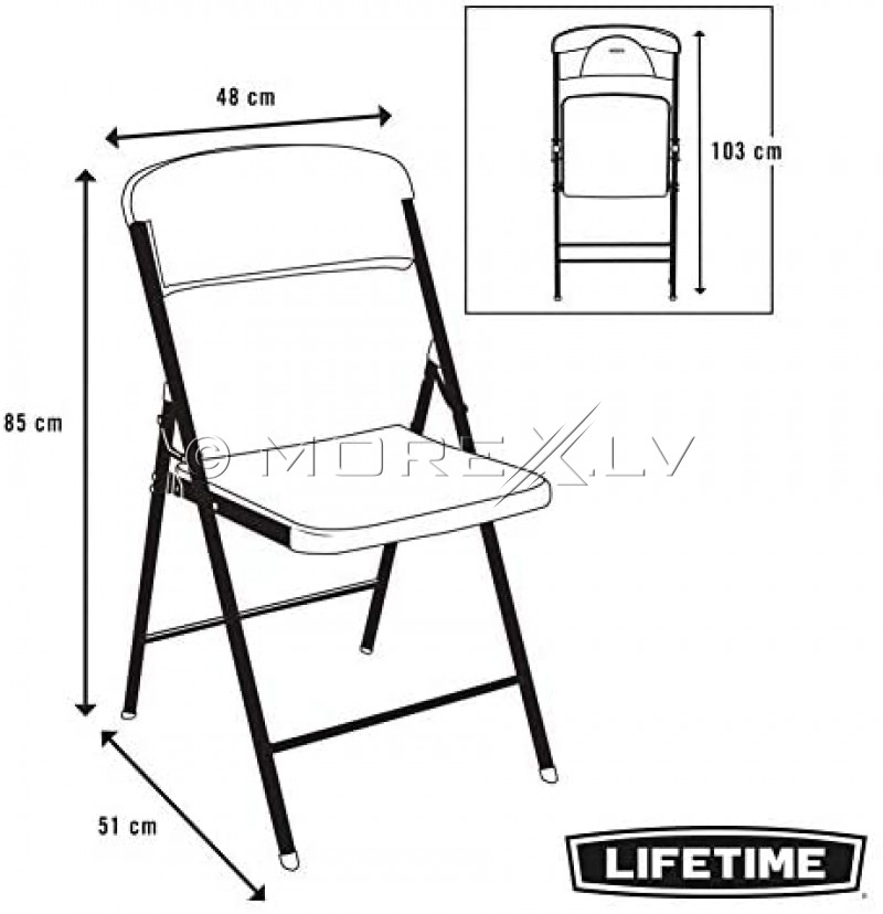 Lifetime 80615 Folding chair with backrest