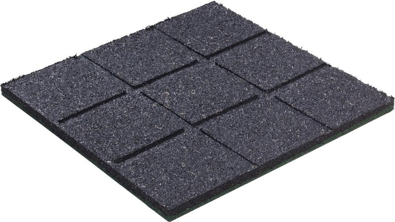 Резиновая защитная плитка KBT 50×50×2,5см 4 шт., зелёный