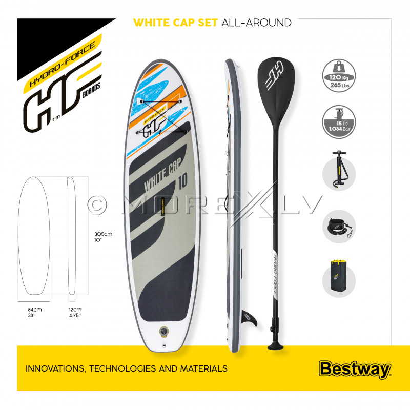 SUP board Bestway White Cap 65342, 305x84x12 cm