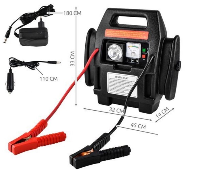 Car Battery Charger Starter 12V + Air Compressor