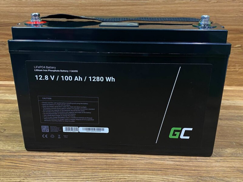 Litija akumulators Green cell LifePO4 12V 100Ah (dziļās izlādes)