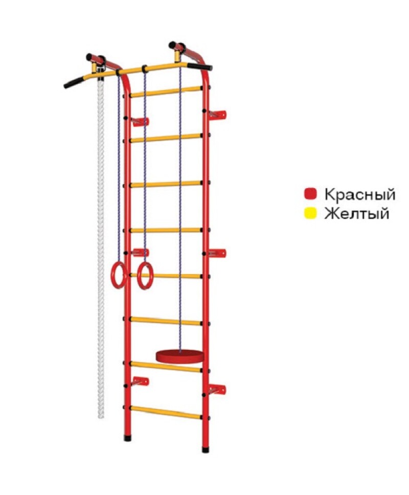 Детский спортивный комплекс Пионер-C1H красно-жёлтый (шведская стенка)