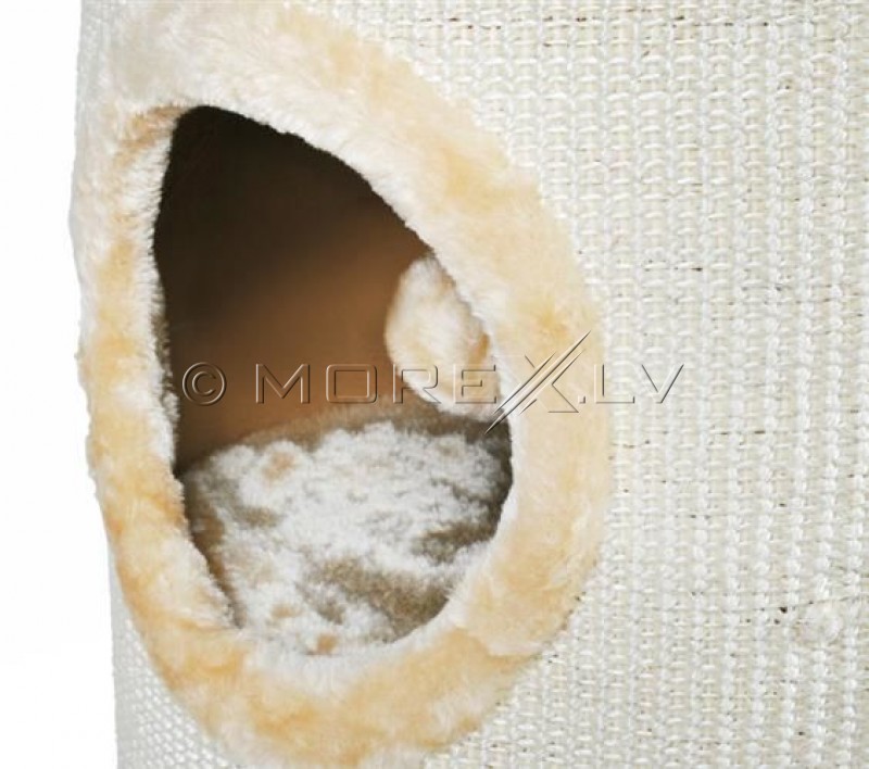 Kačių namelis — draskyklė katėms, 70 cm, baltas