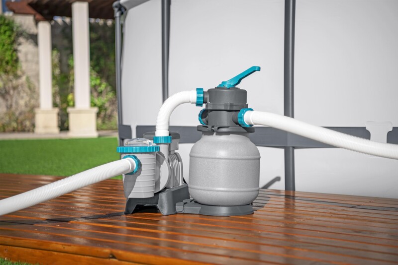 Bestway 58497 baseinu smilšu filtrs un sūknis 6056 L, tvertne 9 kg