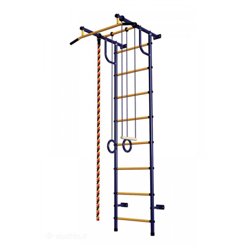 Детский спортивный комплекс Пионер-C2H сине-жёлтый (шведская стенка)