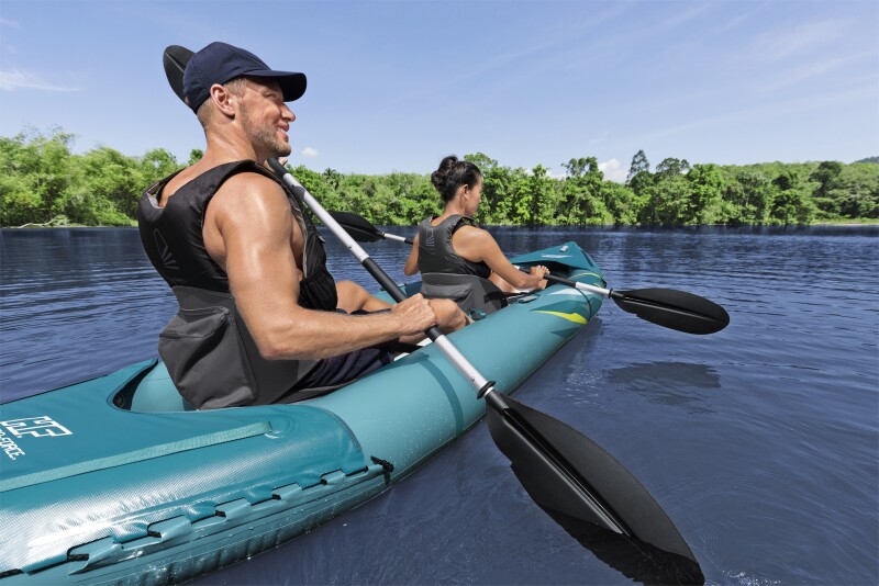 Two-seat inflatable kayak Bestway Waypoint Elite X2, 382x101x35cm, 65167