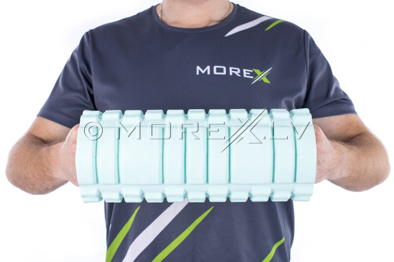 Massage Foam Roller 30x10cm, blue-green