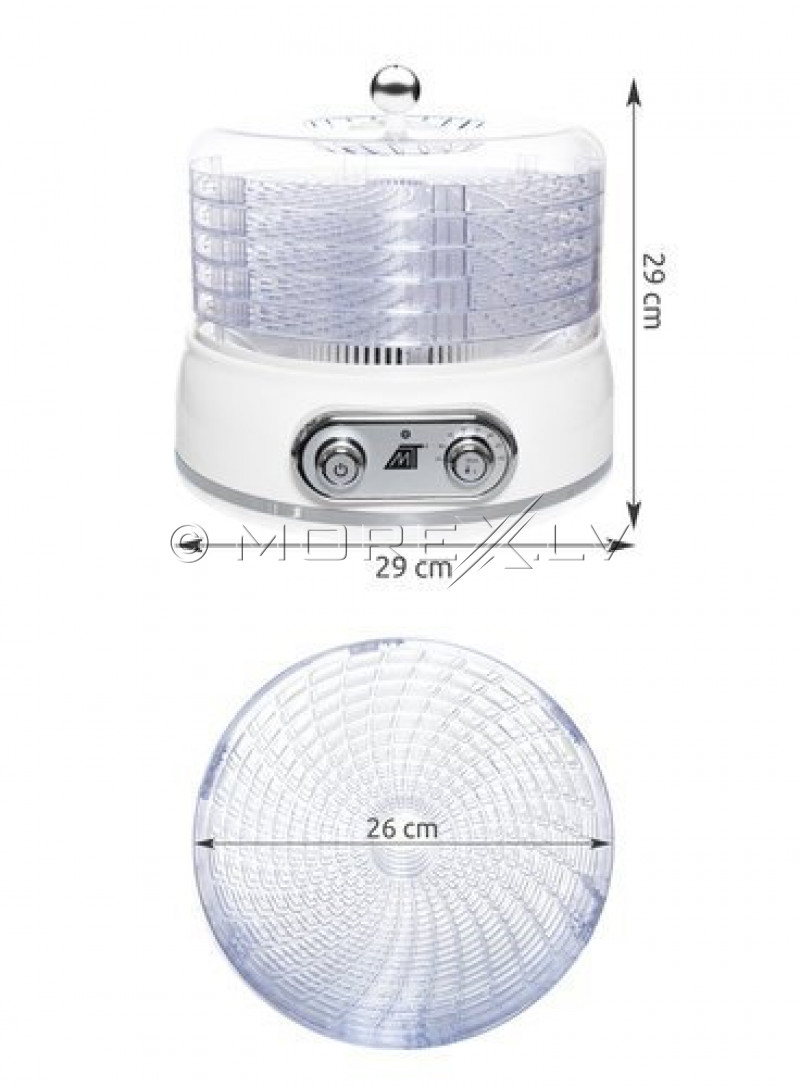 Pārtikas produktu žāvētājs, 400W 35-70°C, 5 paliktņi