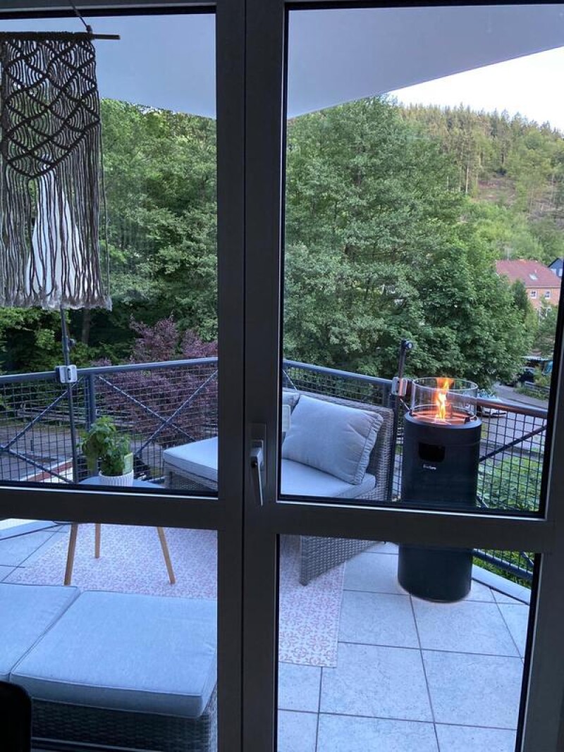 Outdoor gas fireplace Enders NOVA LED L BLACK