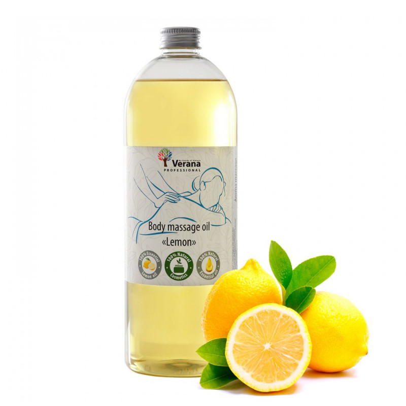 Body massage oil Verana Professional, Lemon 1 liter