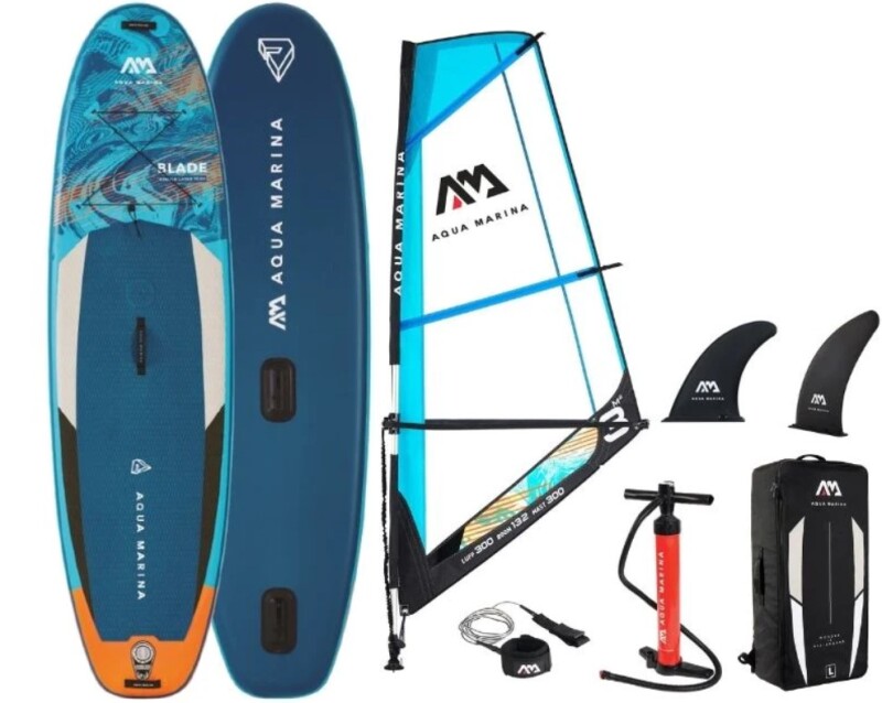 SUP доска с парусом Aqua Marina BLADE 3.0 m², 320x84x15 см BT-22BL