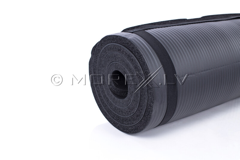 Gimnastikos yoga fitness pilates kilimėlis 179х60х1,5 cm, juoda