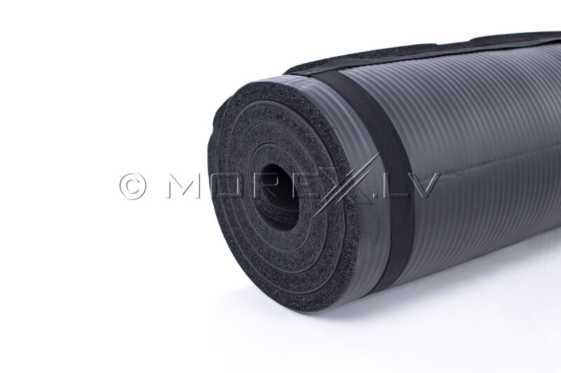 Yoga pilates exercise sport mat 179х60х1,5 cm, black