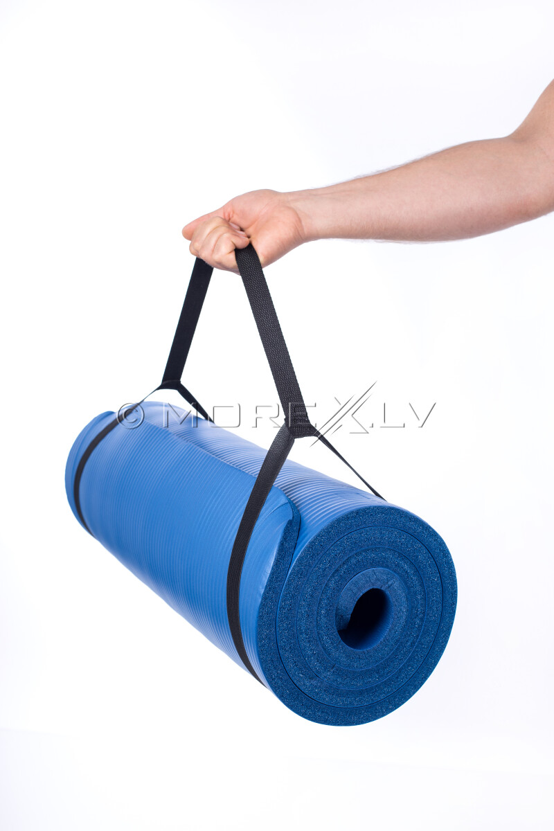 Yoga pilates exercise sport mat 179х60х1,5 cm, blue