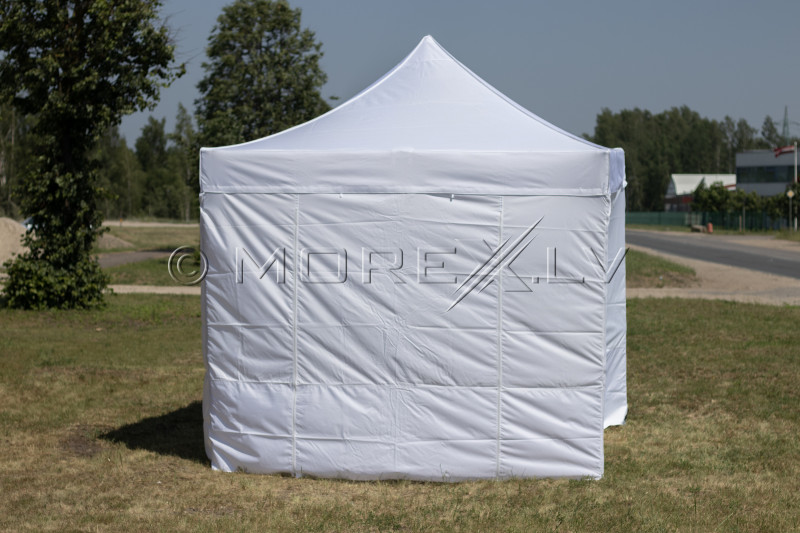 Pop Up Folding awning 3x3 m, with walls, White, N series, aluminum (tent, pavilion, canopy)