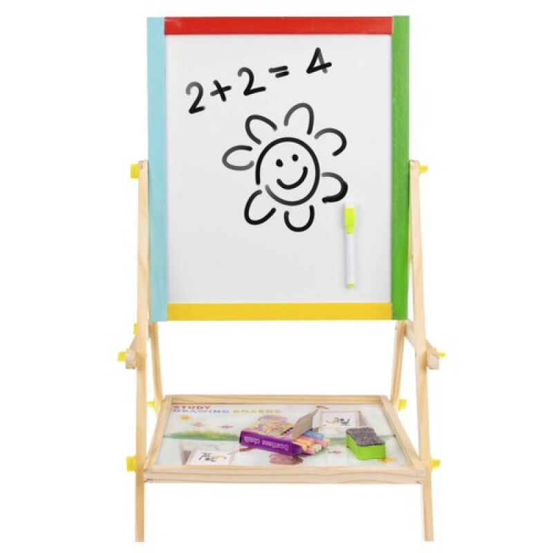 Double-sided wooden board for kids Kruzzel 40x33x65,5 cm