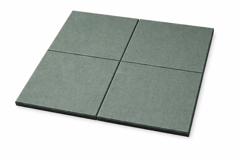 Rubber safety tile KBT 50x50x4,5cm 4 pcs,, green