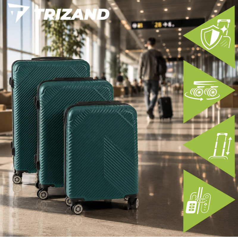 Suitcase set 3 pcs. green