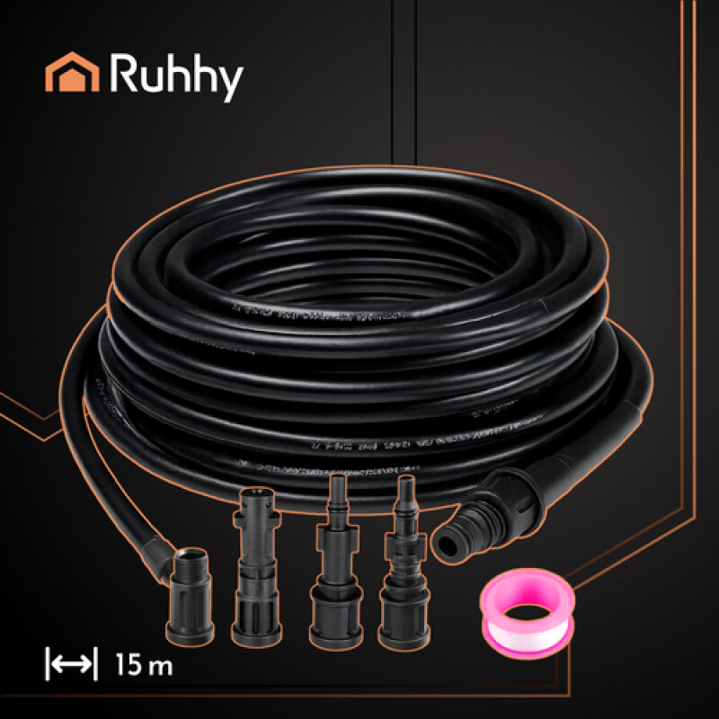 Шланг для чистки труб с адаптером 15м