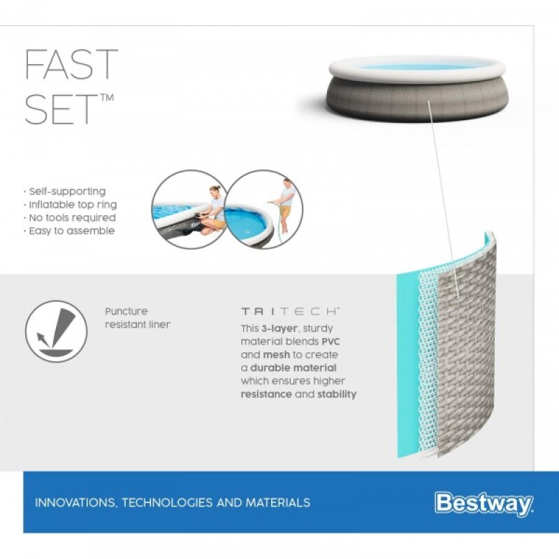 Baseins Bestway 57376 Fast Set 396x84 cm Pool Set