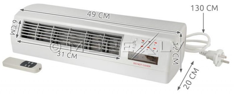 Elektriskais virsdurvju sildītājs gaisa aizkars (00004312)