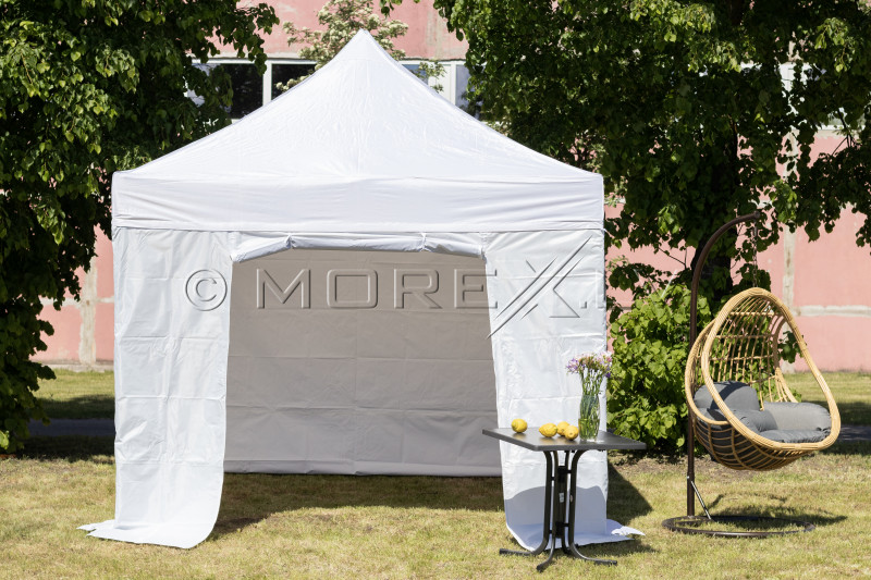 Pop Up Saliekamā nojume 2.92x2.92 m, ar sienām, Balta, H sērija, tērauds (tents, paviljons, telts)