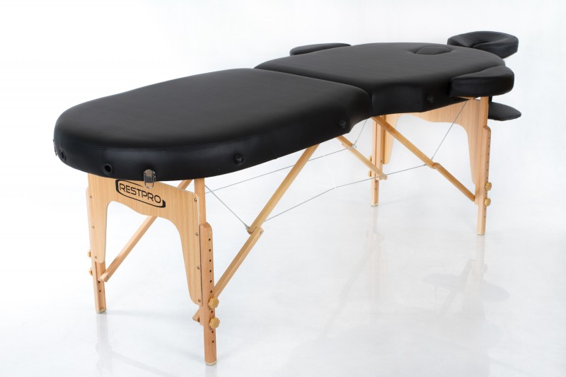 RESTPRO® VIP OVAL 2 Black Portable Massage Table