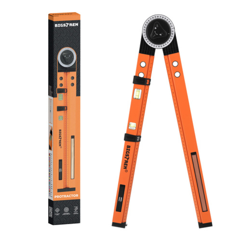 Multifunctional 3-in-1 Adjustable Angle Square, Spirit Level and Compass