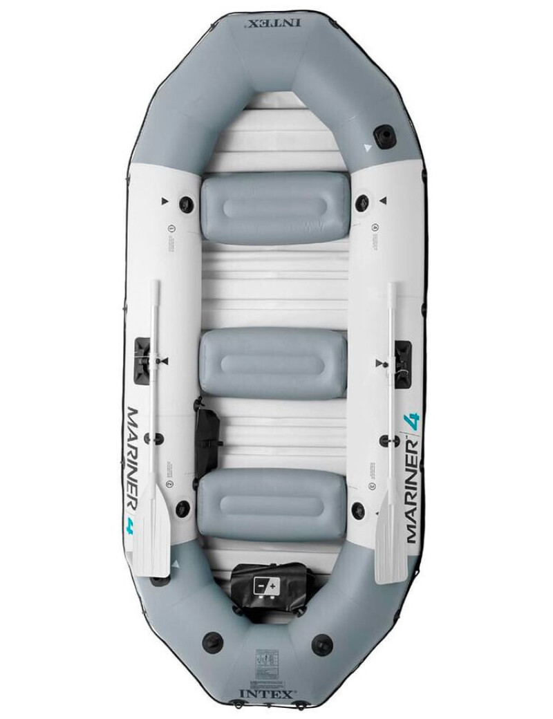 Intex MARINER 4 FULL SET ar Neraus NRS 40X + Marine Dual Purpose Battery 95Ah