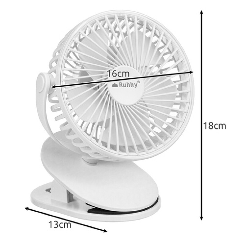 Cordless fan with clip