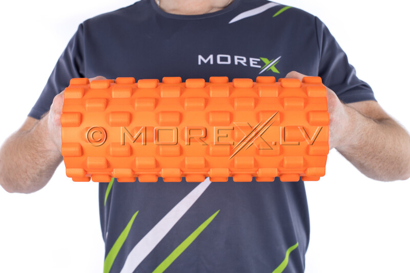 Massage Foam Roller Grid Roller 33x14cm, orange