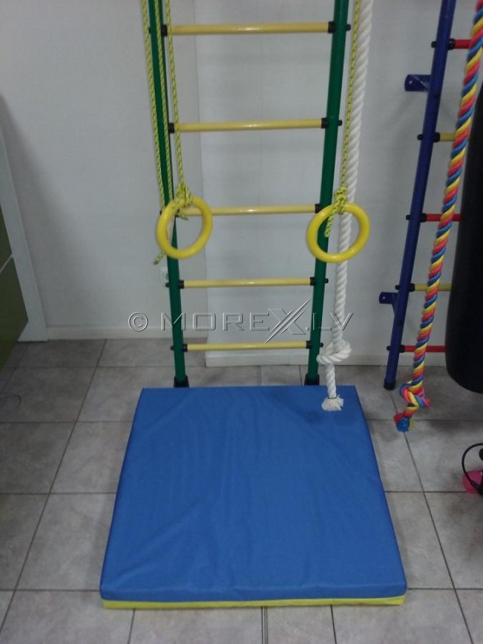 Safety mat 80x80cm blue-yellow