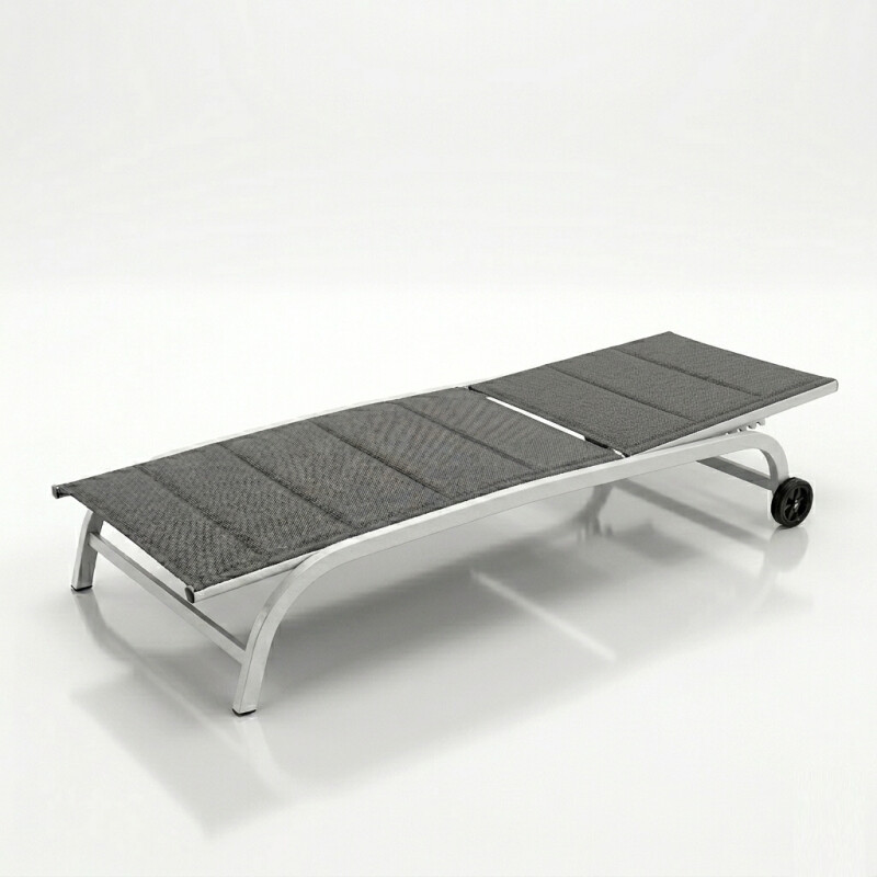 Sun lounger, subbed 188x61x54 cm, dark grey