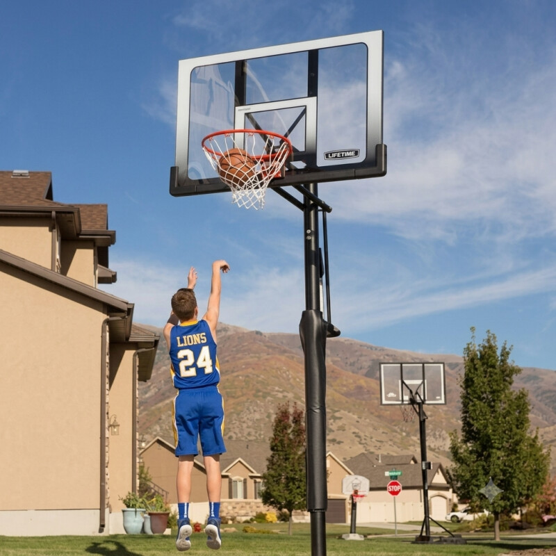 LIFETIME 71281 Basketbola pārvietojamais komplekts (2.28 - 3.04m) ( ar Power Lift!)
