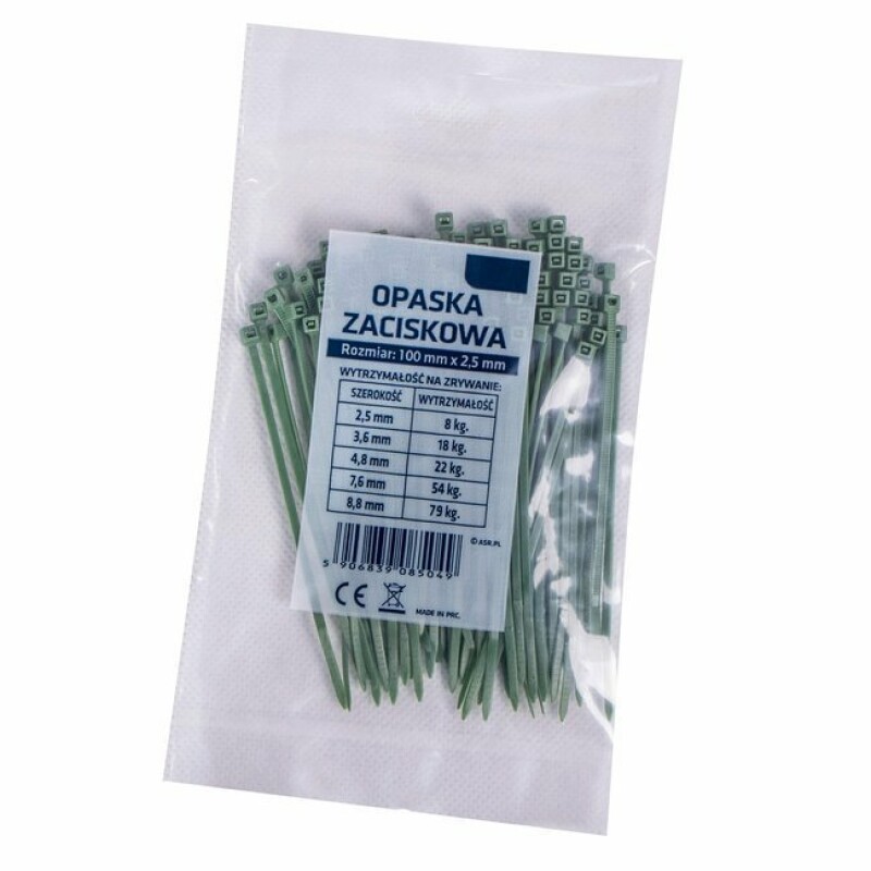 Cable ties 100 pcs, green