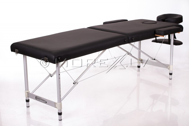 Masāžas galds + masāžas ruļļi RESTPRO® ALU 2 L Black