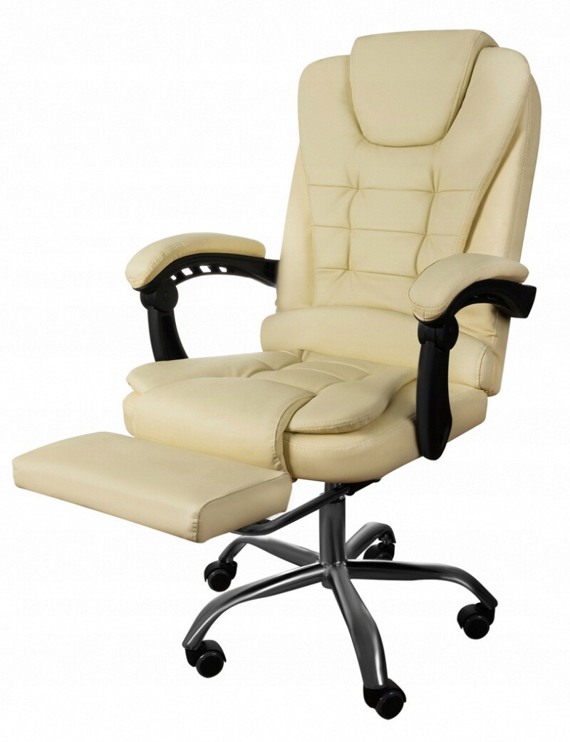 Office Chair with a footrest, beige (16225)