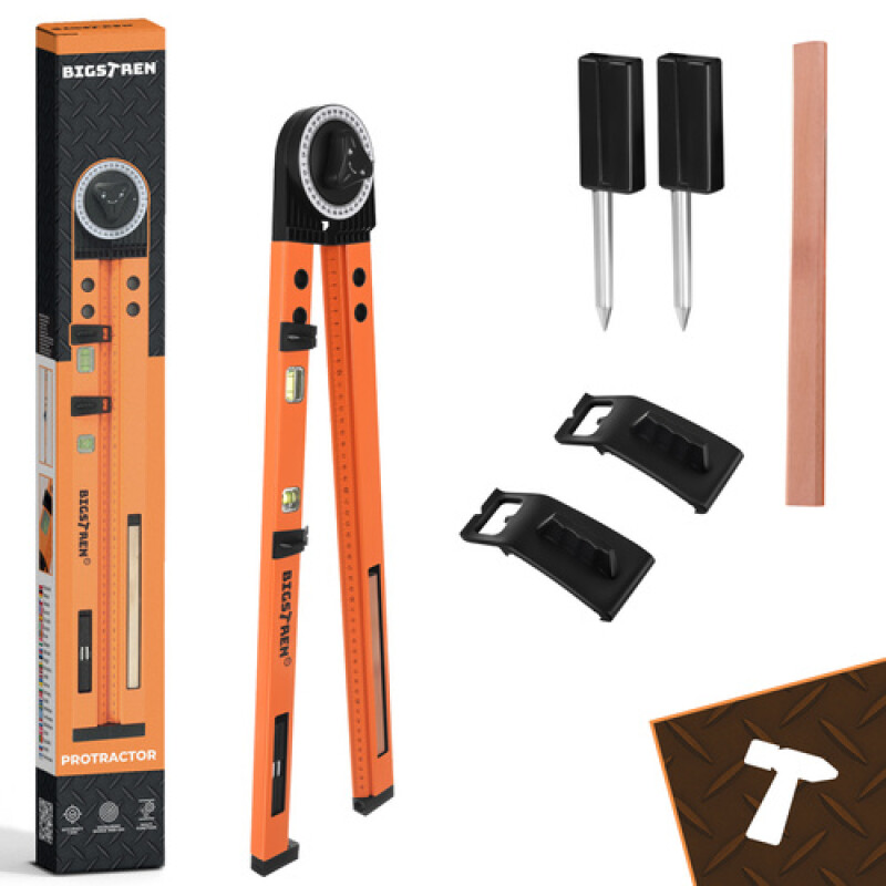 Multifunctional 3-in-1 Adjustable Angle Square, Spirit Level and Compass