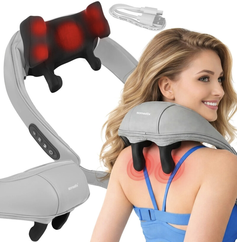 Electric neck massager with heat