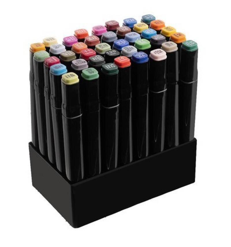 Double-sided markers felt-tip pens, 40 pcs.