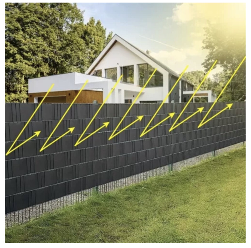 Лента для забора 0,19x35 м 630г/м2, антрацит