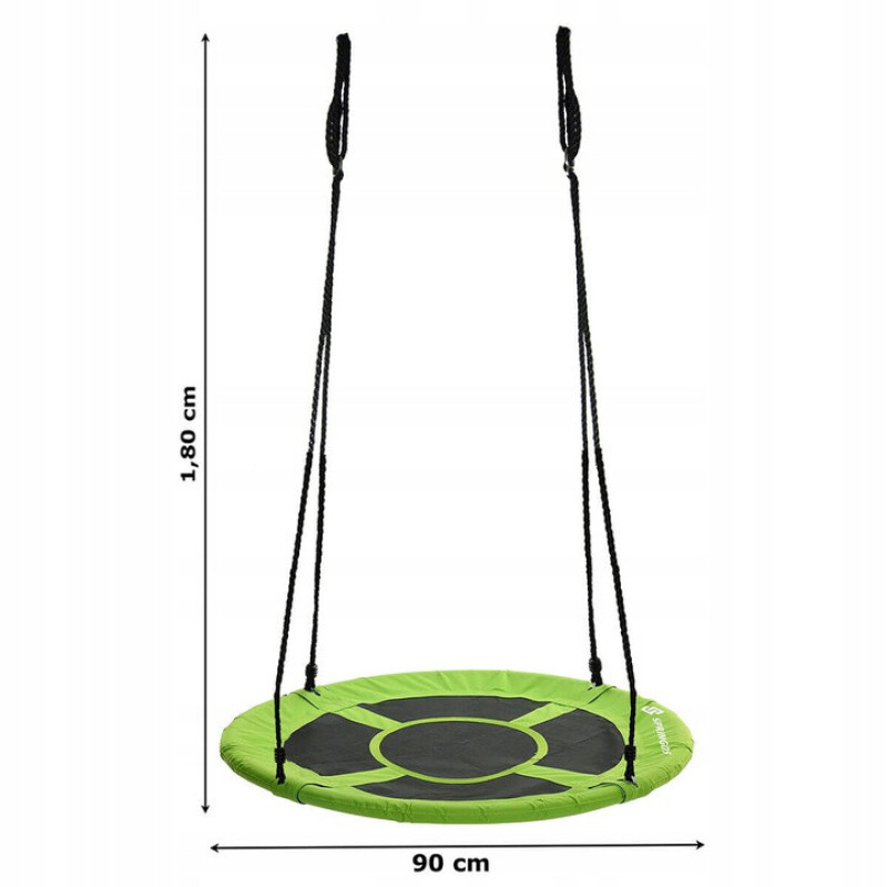 Swing Stork's nest, Ø 90 cm, green-black