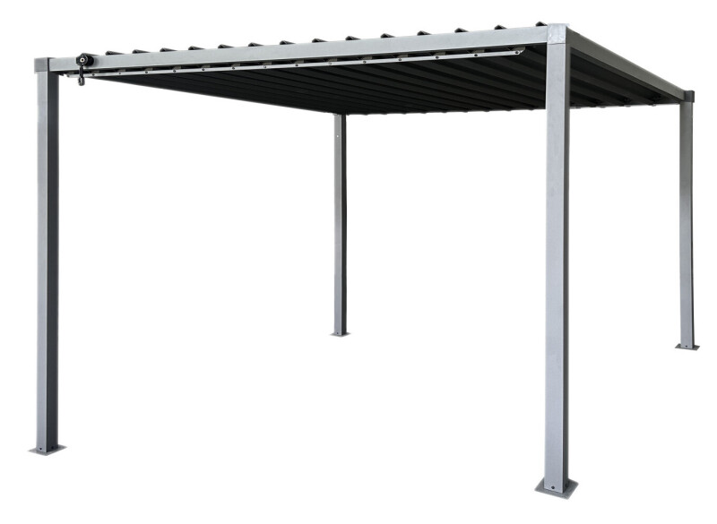 Bioklimatiskā tērauda pergola 3x3m ar regulējamu jumtu